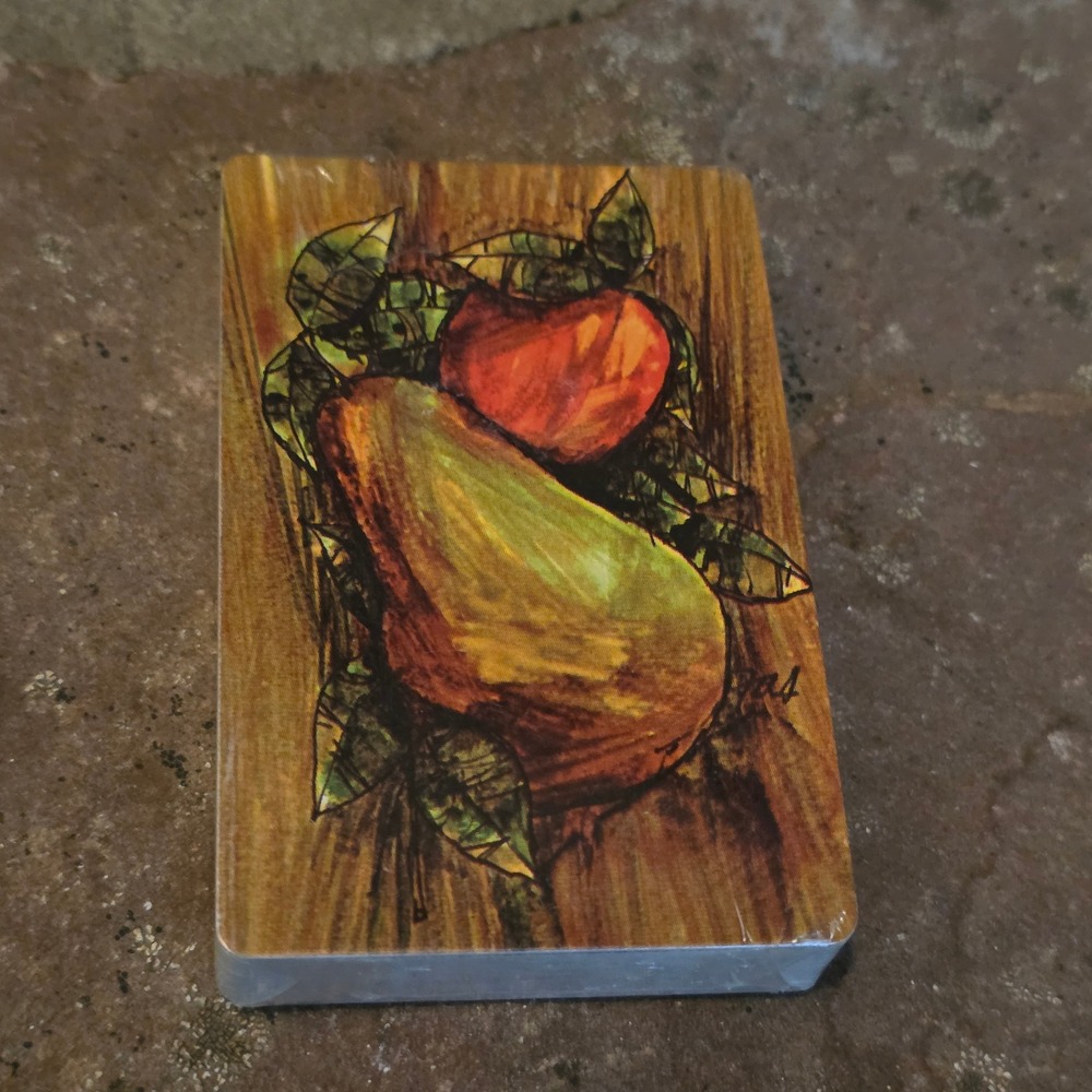 Vintage Trump Playing Cards Still Life Pear Apple Fruit Art Deck Made in USA New